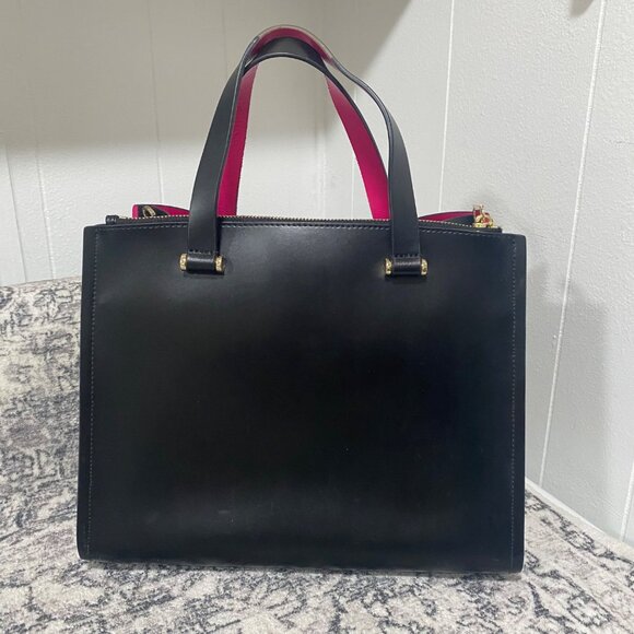 Kate Spade Arbour Hill Kyra Sweetheart Handbag in Black and Pink - Picture 4 of 7